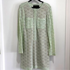 Victoria Beckham x Target mint green lace overlay dress, XS